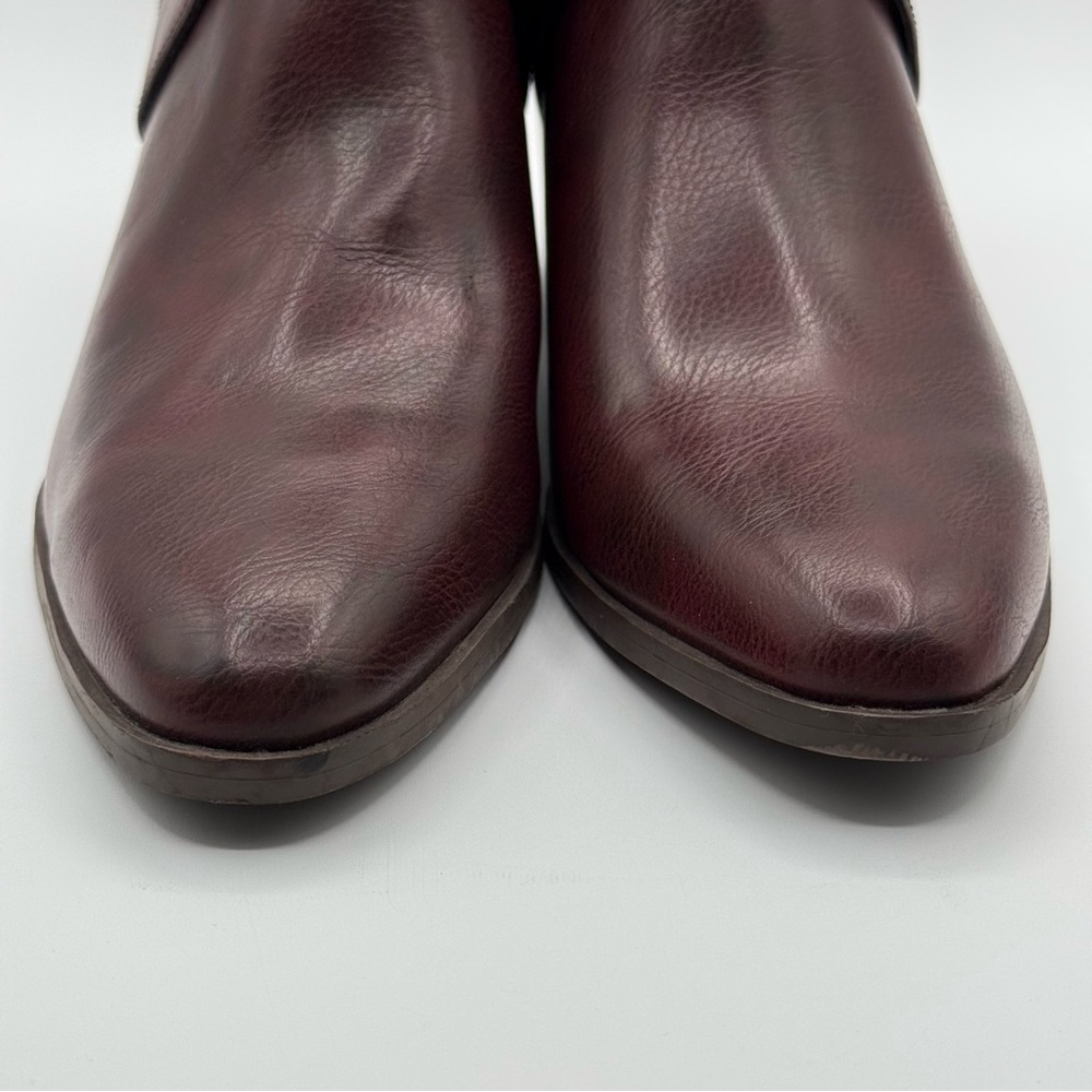 Frye & Co Women’s Vegan Leather Ankle Booties Buckle Block Heel Redwood 9.5 - Picture 12 of 16